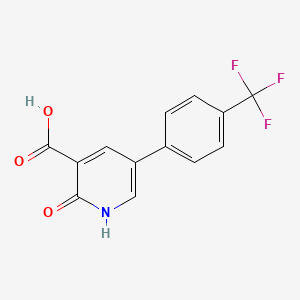molecular formula C13H8F3NO3 B6286186 2-Hydroxy-5-(4-trifluoromethylphenyl)nicotinic acid, 95% CAS No. 577967-76-1