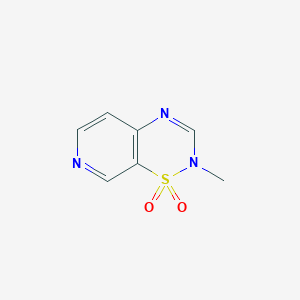 molecular formula C7H7N3O2S B062862 2-Methylpyrido[4,3-e][1,2,4]thiadiazine 1,1-dioxide CAS No. 164406-90-0