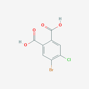 molecular formula C8H4BrClO4 B6286202 4-溴-5-氯邻苯二甲酸 CAS No. 937647-86-4