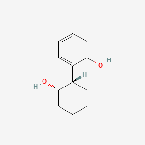 molecular formula C12H16O2 B6286269 2-(2-Hydroxycyclohexyl)phenol (cis- and trans- mixture, predominantly cis-isomer), 98% CAS No. 412343-56-7
