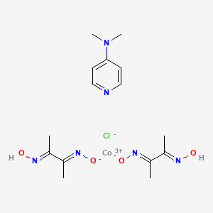 molecular formula C15H24ClCoN6O4 B6286273 二氯双（二甲基乙二肟酸盐）[4-（二甲氨基）吡啶]钴（III），98% CAS No. 483979-48-2