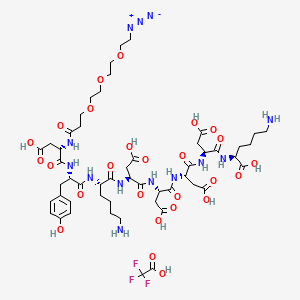 molecular formula C52H76F3N13O26 B6286282 Azido-PEG3-FLAG Trifluoroacetate CAS No. 2243206-95-1
