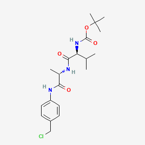 molecular formula C20H30ClN3O4 B6286343 Boc-Val-Ala-PAB-Cl CAS No. 236025-11-6