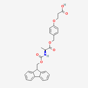 molecular formula C28H27NO7 B6286352 Fmoc-L-Ala-MPPA CAS No. 864876-89-1