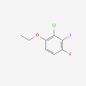 molecular formula C8H7ClFIO B6286401 2-Chloro-1-ethoxy-4-fluoro-3-iodobenzene CAS No. 2383865-35-6