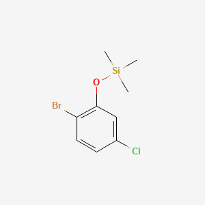 molecular formula C9H12BrClOSi B6286409 (2-Bromo-5-chlorophenoxy)trimethylsilane CAS No. 2301334-62-1