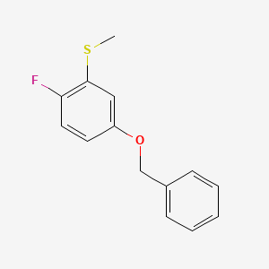 molecular formula C14H13FOS B6286422 (5-(Benzyloxy)-2-fluorophenyl)(methyl)sulfane CAS No. 2643367-60-4