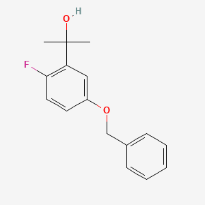 molecular formula C16H17FO2 B6286455 2-(5-(Benzyloxy)-2-fluorophenyl)propan-2-ol CAS No. 2643368-29-8
