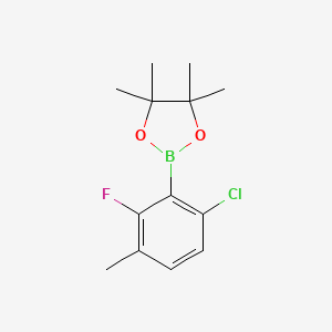 molecular formula C13H17BClFO2 B6286465 2-(6-Chloro-2-fluoro-3-methylphenyl)-4,4,5,5-tetramethyl-1,3,2-dioxaborolane CAS No. 1689528-85-5