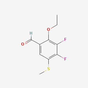 molecular formula C10H10F2O2S B6286474 2-Ethoxy-3,4-difluoro-5-(methylthio)benzaldehyde CAS No. 2643367-69-3