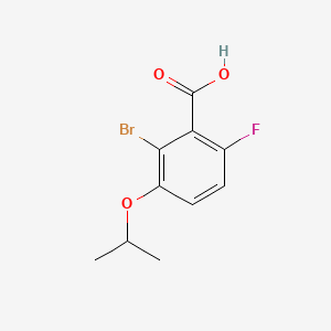 molecular formula C10H10BrFO3 B6286479 2-Bromo-6-fluoro-3-isopropoxybenzoic acid CAS No. 2643367-86-4