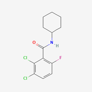 molecular formula C13H14Cl2FNO B6286491 2,3-Dichloro-N-cyclohexyl-6-fluorobenzamide CAS No. 2643368-50-5