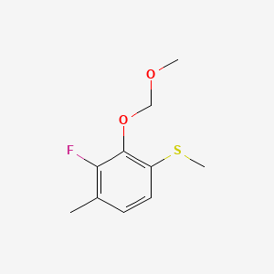 molecular formula C10H13FO2S B6286499 (3-Fluoro-2-(methoxymethoxy)-4-methylphenyl)(methyl)sulfane CAS No. 2643367-66-0