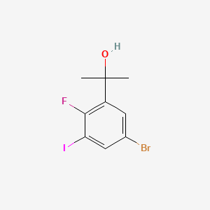 molecular formula C9H9BrFIO B6286509 2-(5-Bromo-2-fluoro-3-iodophenyl)propan-2-ol CAS No. 2643368-11-8