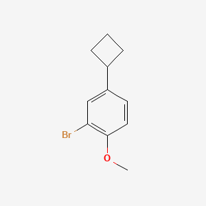 molecular formula C11H13BrO B6286516 2-Bromo-4-cyclobutyl-1-methoxybenzene CAS No. 2643367-80-8