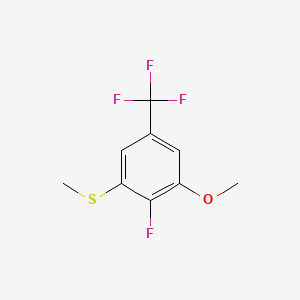 molecular formula C9H8F4OS B6286522 (2-Fluoro-3-methoxy-5-(trifluoromethyl)phenyl)(methyl)sulfane CAS No. 2643367-45-5