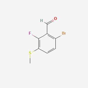 molecular formula C8H6BrFOS B6286596 6-Bromo-2-fluoro-3-(methylthio)benzaldehyde CAS No. 2643368-08-3