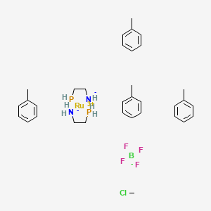 molecular formula C33H49BClF4N2P2Ru B6286607 Chlorobis[2-(diphenylphosphino)ethanamine]ruthenium(II) tetrafluoroborate, 97% CAS No. 1150112-46-1