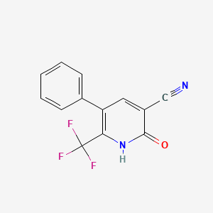 molecular formula C13H7F3N2O B6286609 3-Cyano-5-phenyl-6-(trifluoromethyl)-2(1H)-pyridinone CAS No. 2301851-22-7