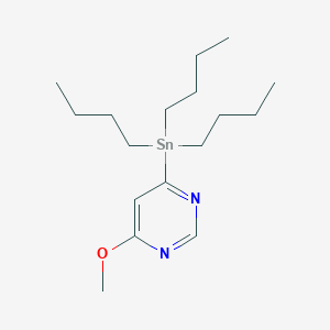 molecular formula C17H32N2OSn B6286626 4-Methoxy-6-(tributylstannyl)pyrimidine CAS No. 446286-23-3