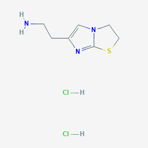 molecular formula C7H13Cl2N3S B6286641 2-(2,3-Dihydroimidazo[2,1-b][1,3]thiazol-6-yl)ethanamine dihydrochloride CAS No. 1052543-27-7