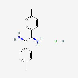 molecular formula C16H21ClN2 B6286654 (1R,2R)-1,2-Bis(4-methylphenyl)ethylenediamine Dihydrochloride, 95% CAS No. 1448897-87-7