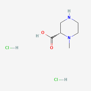 molecular formula C6H14Cl2N2O2 B6286664 (2S)-1-Methylpiperazine-2-carboxylic acid dihydrochloride CAS No. 2306249-71-6