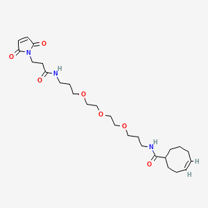 (4E)-N-[3-[2-[2-[3-[3-(2,5-dioxopyrrol-1-yl)propanoylamino]propoxy]ethoxy]ethoxy]propyl]cyclooct-4-ene-1-carboxamide