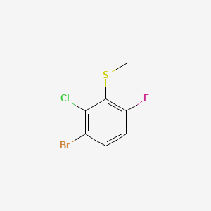 molecular formula C7H5BrClFS B6286694 (3-Bromo-2-chloro-6-fluorophenyl)(methyl)sulfane CAS No. 2166631-47-4