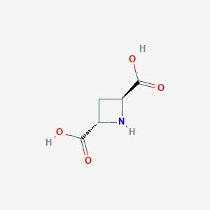 molecular formula C5H7NO4 B062867 反式-氮杂环丁烷-2,4-二羧酸 CAS No. 161596-62-9