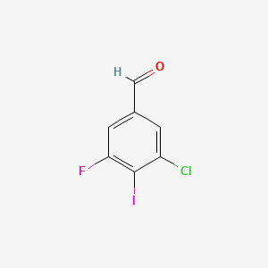 molecular formula C7H3ClFIO B6286728 3-Chloro-5-fluoro-4-iodobenzaldehyde CAS No. 2385098-02-0