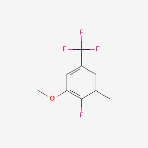 molecular formula C9H8F4O B6286742 2-Fluoro-1-methoxy-3-methyl-5-(trifluoromethyl)benzene CAS No. 2383384-61-8