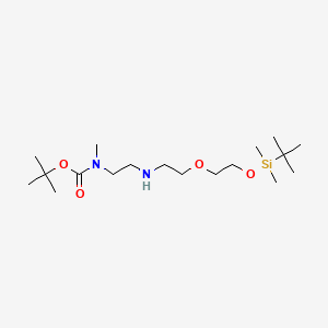 molecular formula C18H40N2O4Si B6286748 tert-Butyl N-[2-[2-[2-[tert-butyl(dimethyl)silyl]oxyethoxy]ethylamino]ethyl]-N-methyl-carbamate CAS No. 2403639-16-5