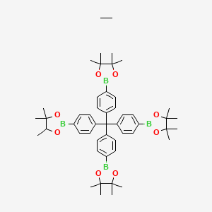 molecular formula C50H68B4O8 B6286766 Tetra(4-hydroxy-borylphenyl)methane tetrapinacol ester, 95% CAS No. 875772-13-7