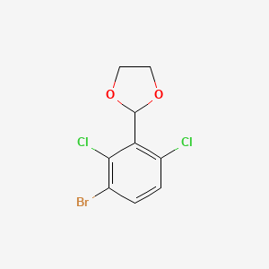 molecular formula C9H7BrCl2O2 B6286808 2-(3-Bromo-2,6-dichlorophenyl)-1,3-dioxolane CAS No. 2635937-88-9