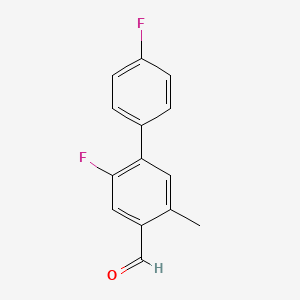 molecular formula C14H10F2O B6286860 2,4'-Difluoro-5-methyl-[1,1'-biphenyl]-4-carbaldehyde CAS No. 2624417-61-2