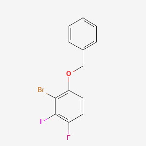 molecular formula C13H9BrFIO B6286991 1-(Benzyloxy)-2-bromo-4-fluoro-3-iodobenzene CAS No. 2624417-71-4