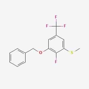 molecular formula C15H12F4OS B6287040 (3-(Benzyloxy)-2-fluoro-5-(trifluoromethyl)phenyl)(methyl)sulfane CAS No. 2586126-10-3