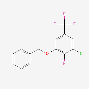 molecular formula C14H9ClF4O B6287056 1-(Benzyloxy)-3-chloro-2-fluoro-5-(trifluoromethyl)benzene CAS No. 2586127-04-8