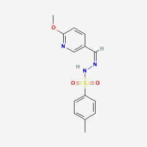 molecular formula C14H15N3O3S B6287100 N'-((6-Methoxypyridin-3-yl)methylene)-4-methylbenzenesulfonohydrazide CAS No. 2586233-04-5