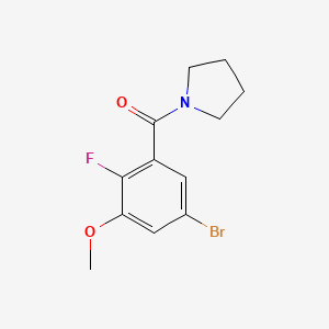 molecular formula C12H13BrFNO2 B6287155 (5-Bromo-2-fluoro-3-methoxyphenyl)(pyrrolidin-1-yl)methanone CAS No. 2586126-55-6