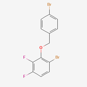 molecular formula C13H8Br2F2O B6287188 1-Bromo-2-((4-bromobenzyl)oxy)-3,4-difluorobenzene CAS No. 2586127-01-5
