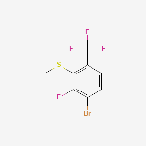 molecular formula C8H5BrF4S B6287236 (3-Bromo-2-fluoro-6-(trifluoromethyl)phenyl)(methyl)sulfane CAS No. 2166849-71-2