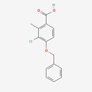 molecular formula C15H13ClO3 B6287254 4-(Benzyloxy)-3-chloro-2-methylbenzoic acid CAS No. 2586125-91-7