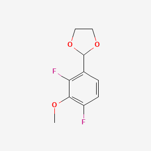 B6287259 2-(2,4-Difluoro-3-methoxyphenyl)-1,3-dioxolane CAS No. 2586126-98-7