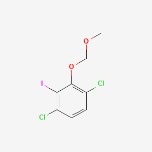 molecular formula C8H7Cl2IO2 B6287274 1,4-Dichloro-2-iodo-3-(methoxymethoxy)benzene CAS No. 2586127-47-9