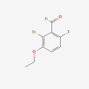 molecular formula C9H8BrFO2 B6287281 2-Bromo-3-ethoxy-6-fluorobenzaldehyde CAS No. 2384611-58-7