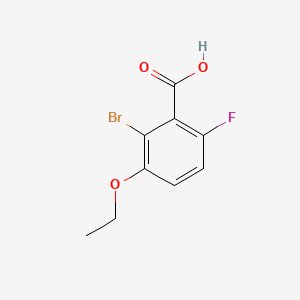 molecular formula C9H8BrFO3 B6287282 2-Bromo-3-ethoxy-6-fluorobenzoic acid CAS No. 2384511-09-3