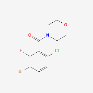 molecular formula C11H10BrClFNO2 B6287292 (3-Bromo-6-chloro-2-fluorophenyl)(morpholino)methanone CAS No. 2586126-32-9