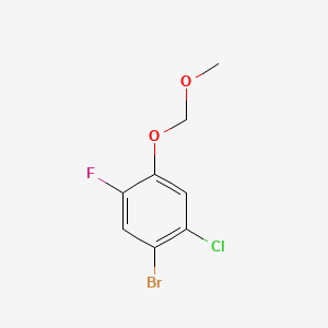molecular formula C8H7BrClFO2 B6287321 1-Bromo-2-chloro-5-fluoro-4-(methoxymethoxy)benzene CAS No. 2586125-89-3